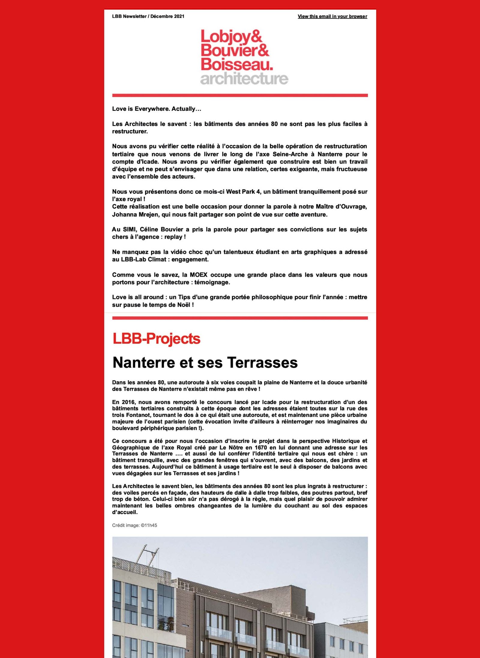 Newsletter Décembre 2021