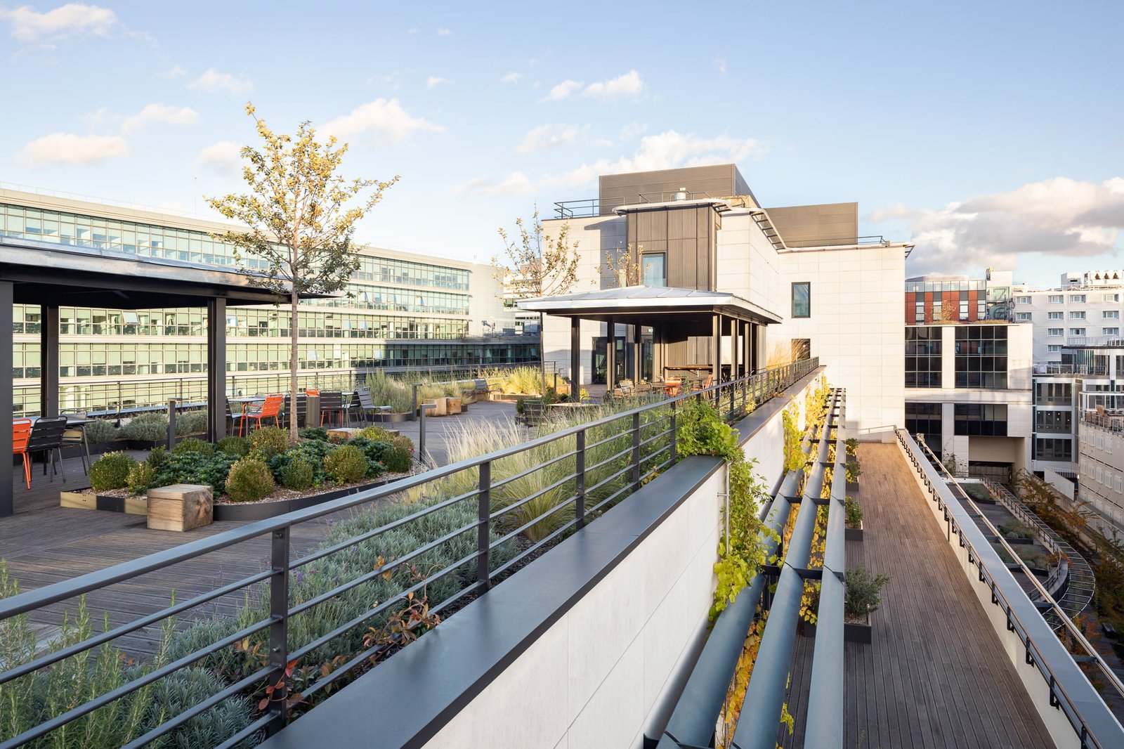 Projet "Trait d'union", un ensemble de Bureau projeté par l'agence LBBA-Architecture. 8 rue François Ory, 92120 Montrouge